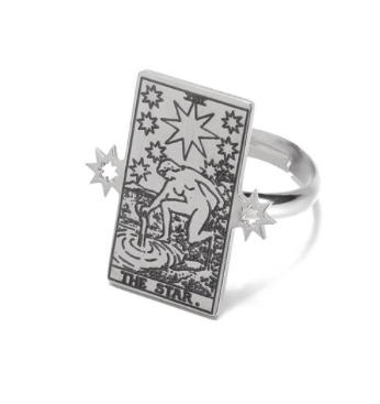 Tarot Card Adjustable Rings