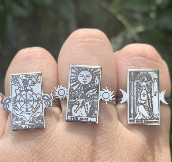 Tarot Card Adjustable Rings