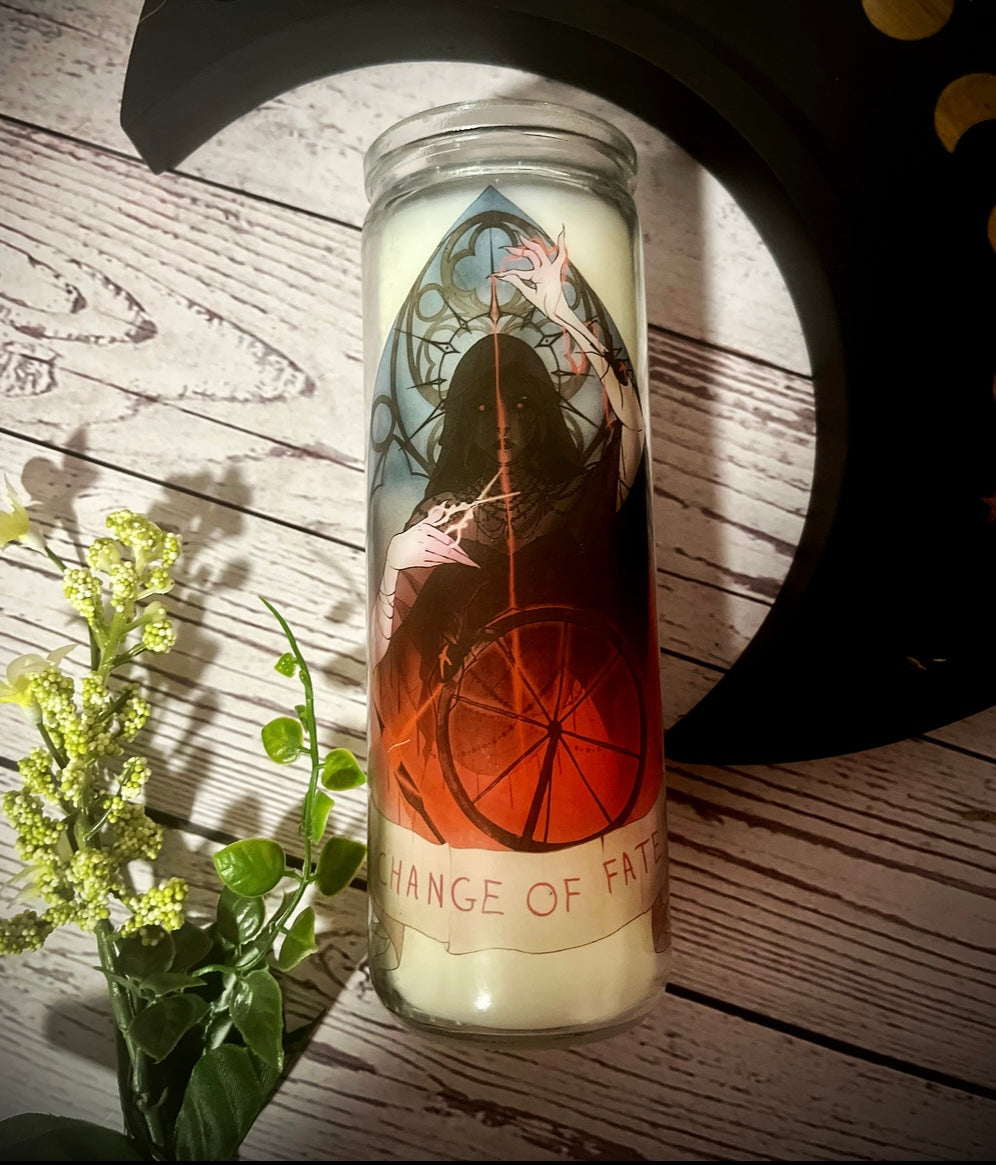 Change of Fate Moirai Prayer Spell Scented Candle - Shimmer Effect