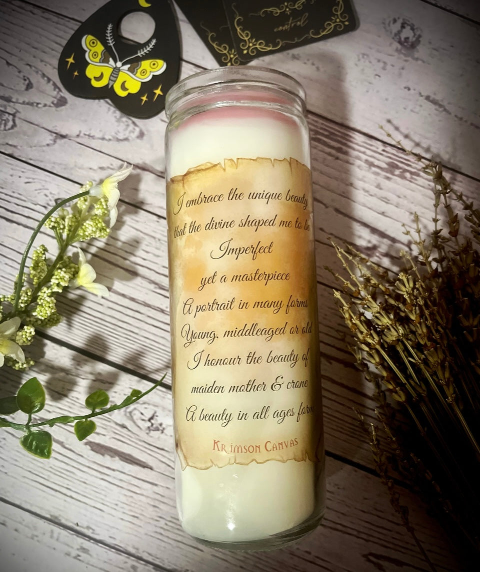 Self Love Prayer Spell Scented Candle - Shimmer Effect