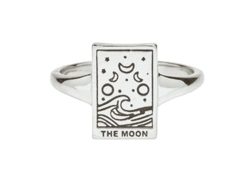 Tarot Card Adjustable Ring - Moon