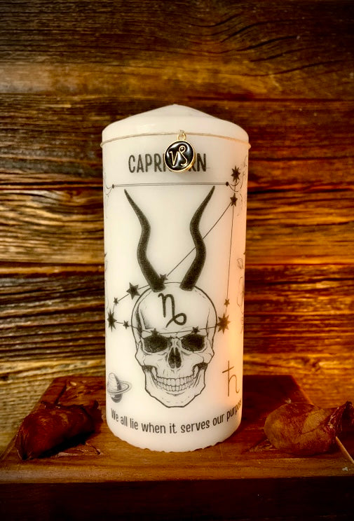 Zodiac Skull Candles