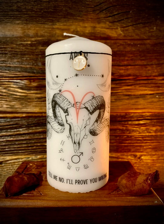 Zodiac Skull Candles