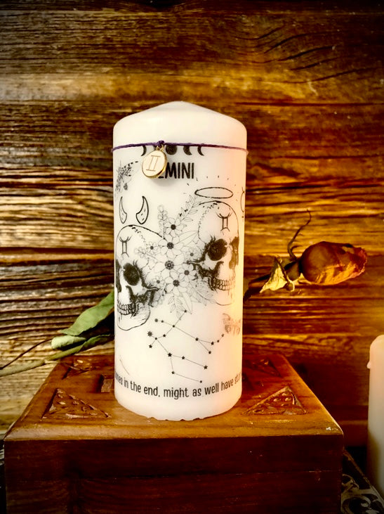 Zodiac Skull Candles