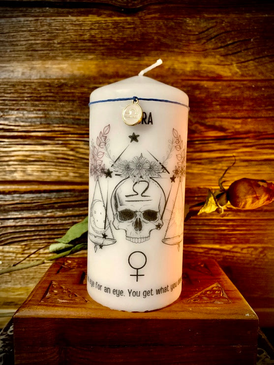 Zodiac Skull Candles