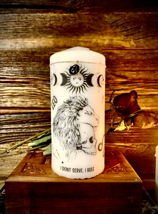 Zodiac Skull Candles