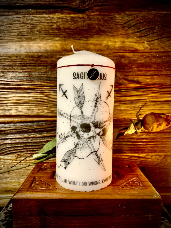 Zodiac Skull Candles