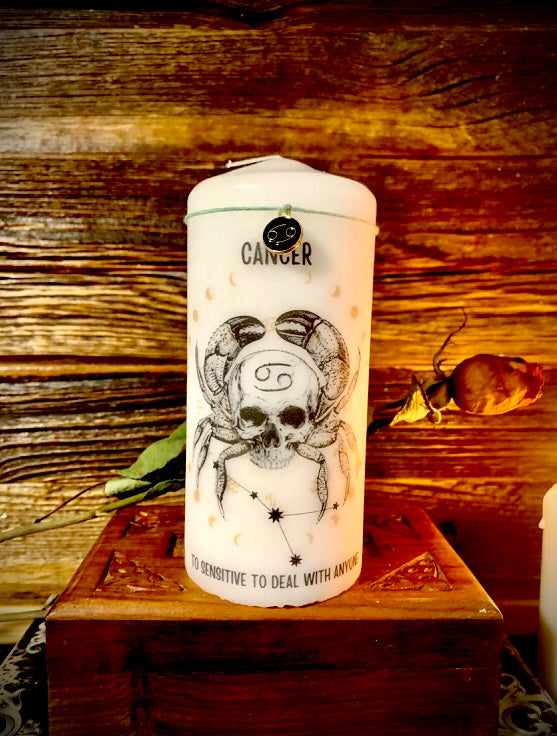 Zodiac Skull Candles